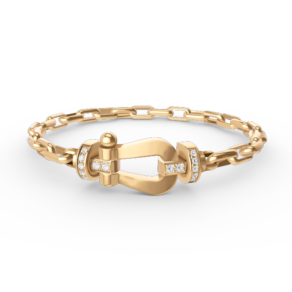 [Glow Jewelry]FORCE LARGE HORSESHOE CLASP  METAL BRACELET