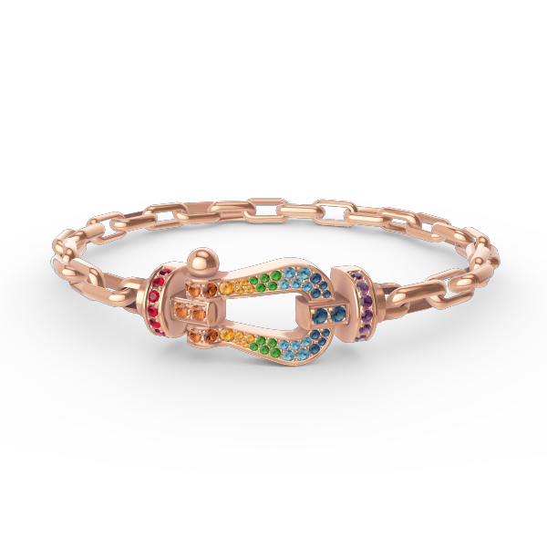 [Glow Jewelry]FORCE LARGE HORSESHOE CLASP  METAL BRACELET