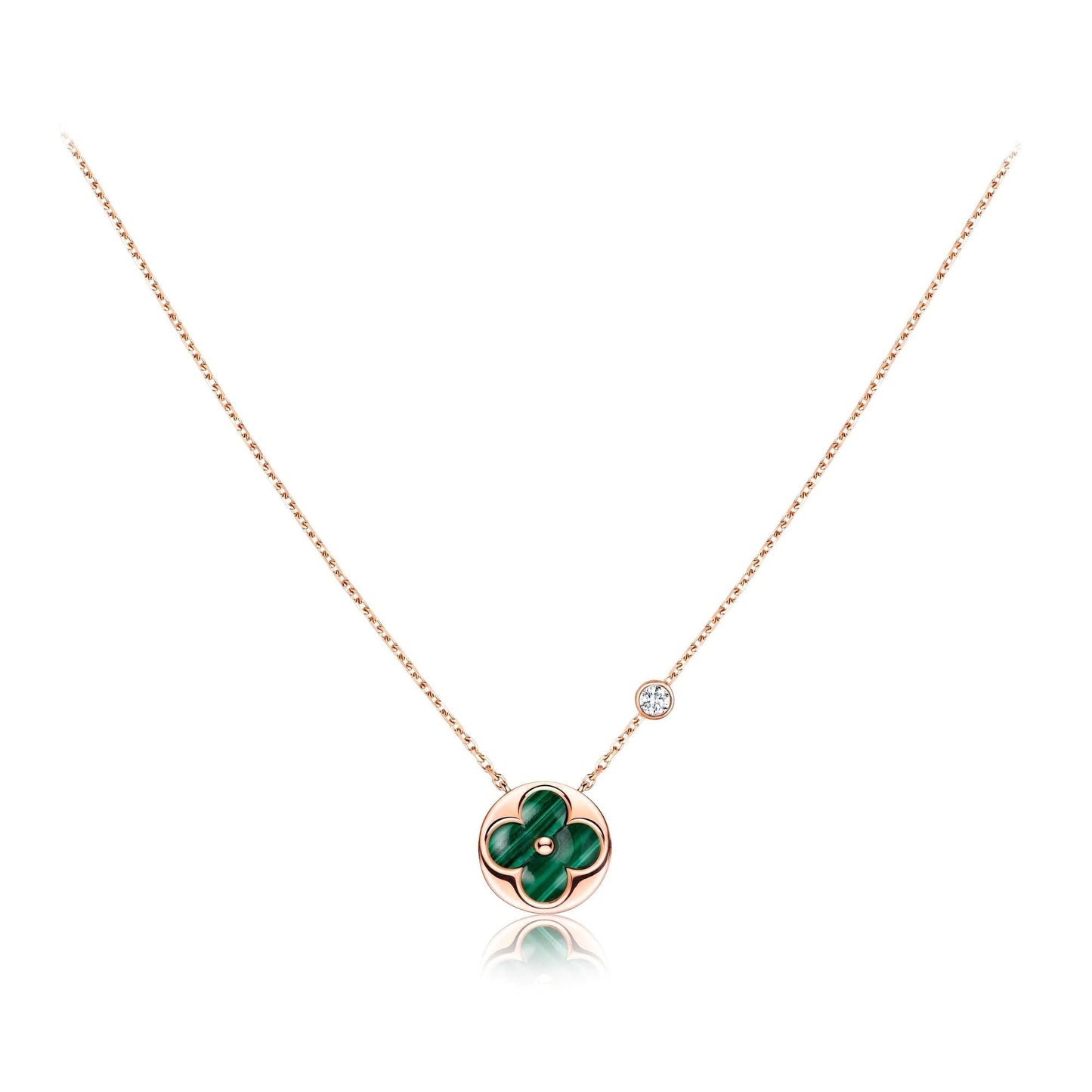 ¡®Glow Jewelry¡¯SUN PEDANT PINK GOLD 1 DIAMOND NECKLACE