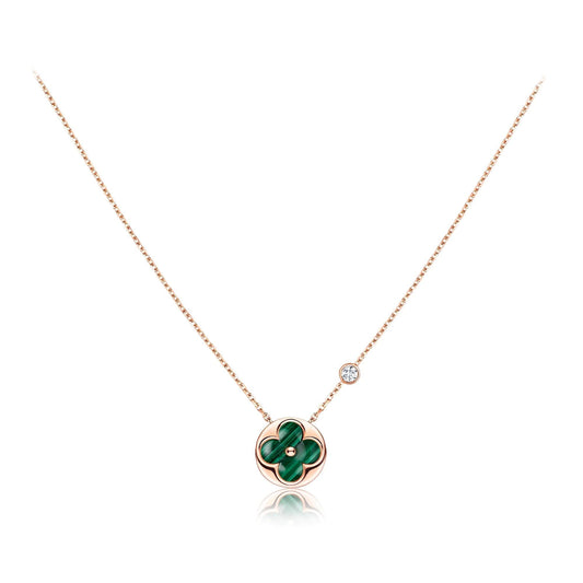 „Glow Jewelry“ SONNENANHÄNGER ROSÉGOLD 1 DIAMANT HALSKETTE