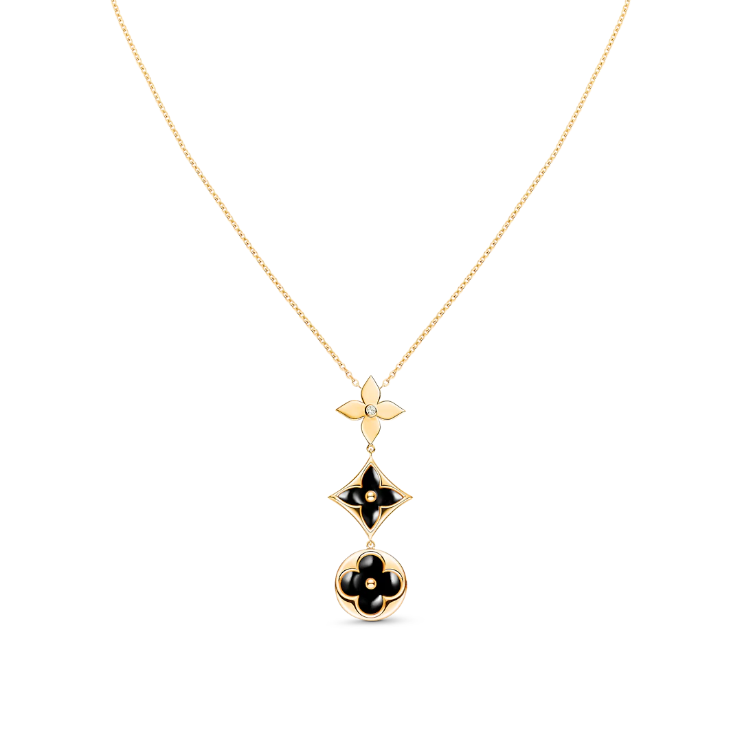 ¡®Glow Jewelry¡¯STERN- UND SONNEN-ONYX-ROSÉGOLD-HALSKETTE