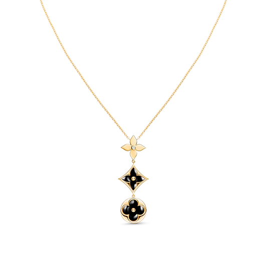 ¡®Glow Jewelry¡¯STERN- UND SONNEN-ONYX-ROSÉGOLD-HALSKETTE