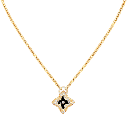 [Glow Jewelry]STAR PEDANT PINK GOLD DIAMOND NECKLACE