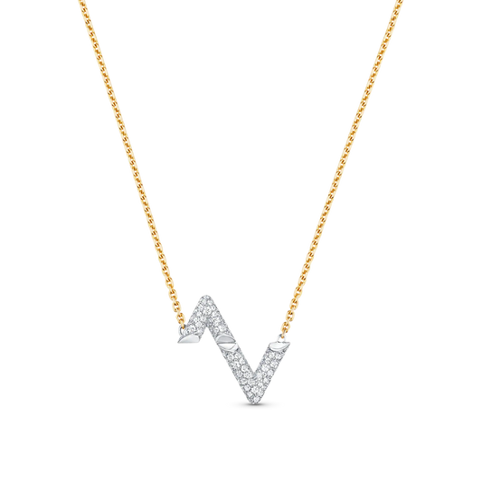 „Glow Jewelry“ VOLT SILBER DIAMANT ANHÄNGER HALSKETTE
