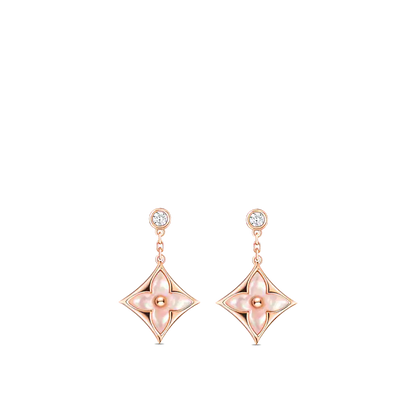 ¡®Glow Jewelry¡¯DOUBLE STAR ROSÉGOLDENE MOP-TROPFENOHRRINGE