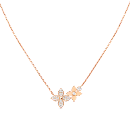 ¡®Glow Jewelry¡¯STAR BLOSSOM NECKLACE PINK GOLD DIAMONDS
