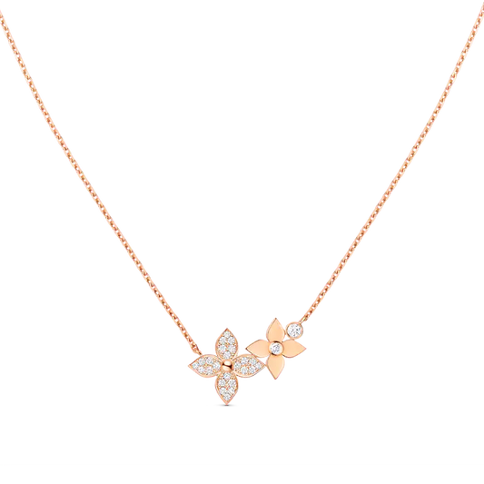 „Glow Jewelry“ STAR BLOSSOM HALSKETTE ROSÉGOLD DIAMANTEN