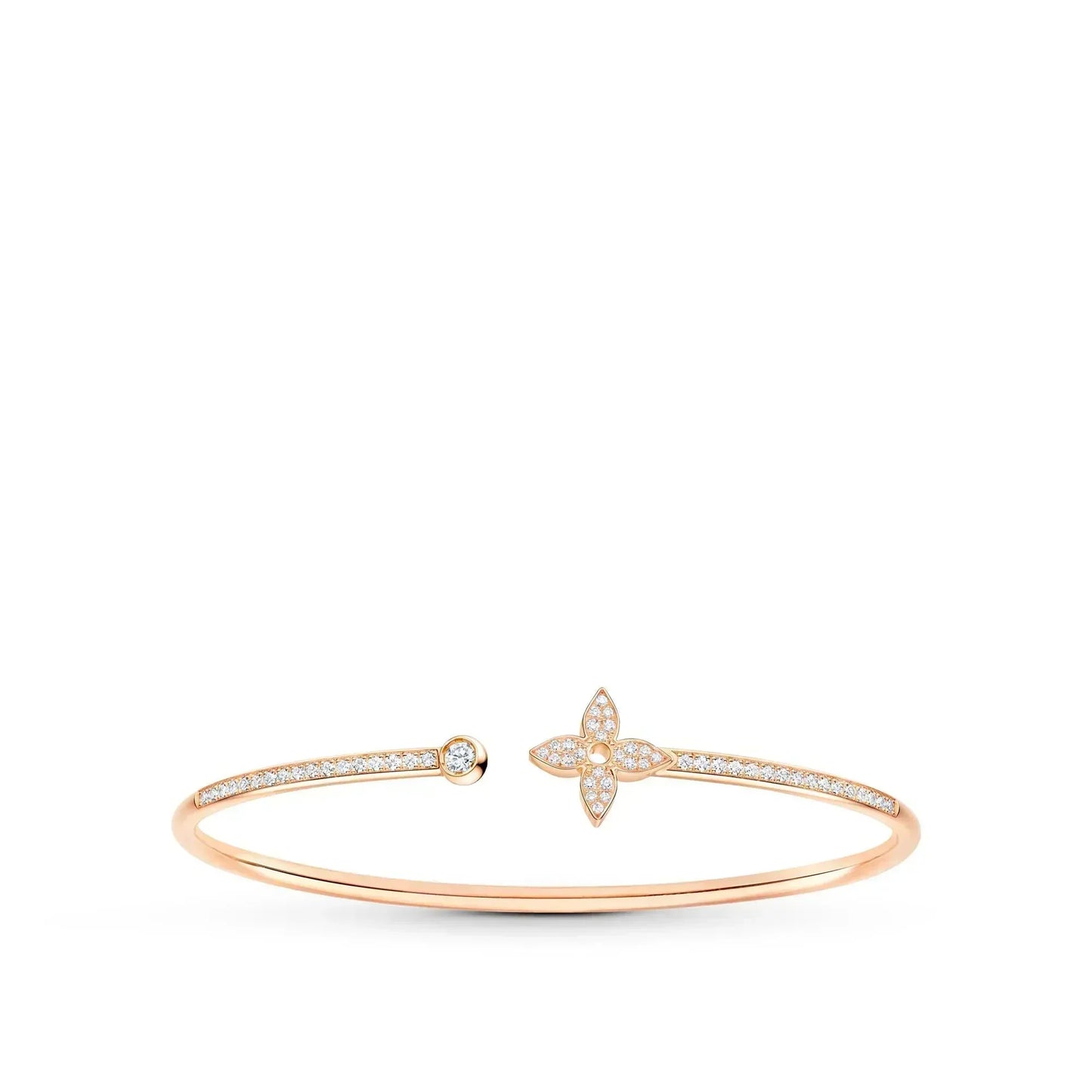 „Glow Jewelry“ IDYLLE ARMBAND AUS ROSÉGOLD, OFFEN, MIT DIAMANTEN BESETZT