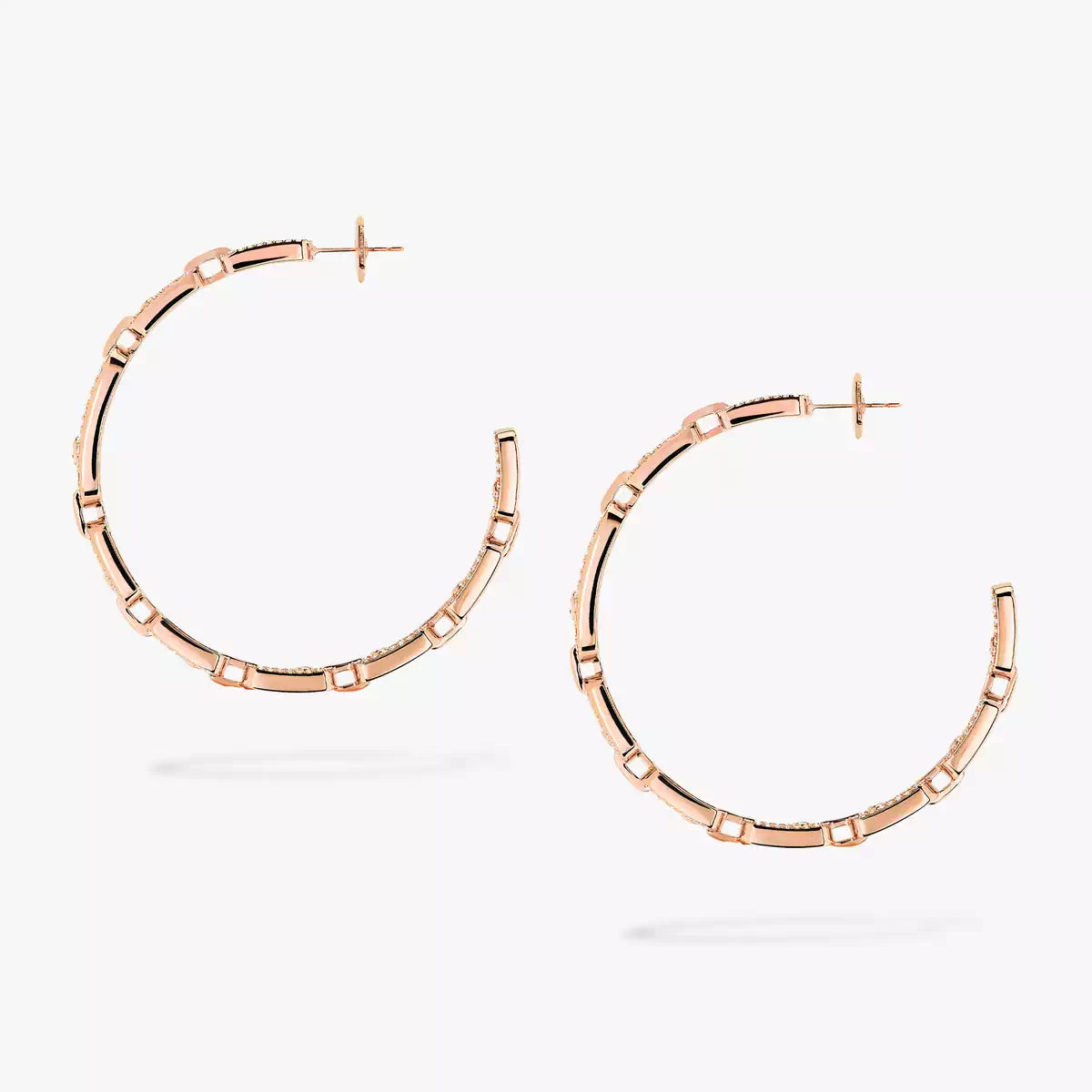 [[Glow Jewelry]Move Link Diamond Hoop Earrings