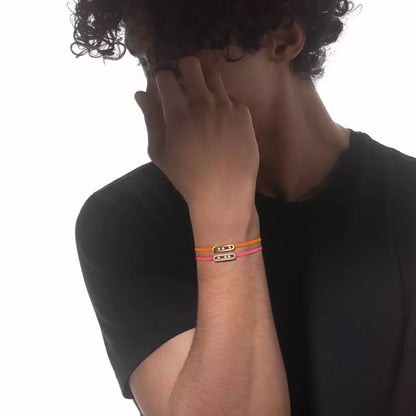 [Glow Jewelry]MK Care(s) pink cord pavé bracelet