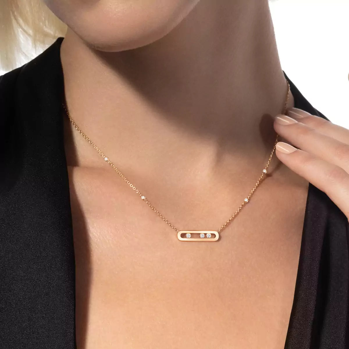 [Glow Jewelry] Baby Move Gold Diamond Necklace