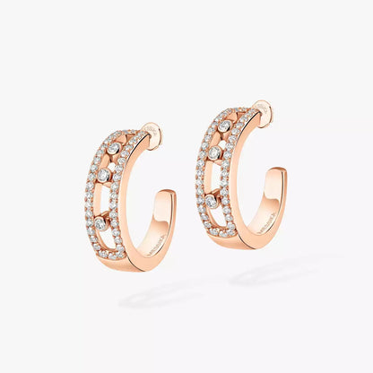 [Glow Jewelry]Diamond Pave_ Hoop Earrings Move