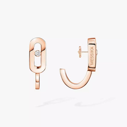 [Glow Jewelry]Diamond Mini Hoop Earrings Move Classique