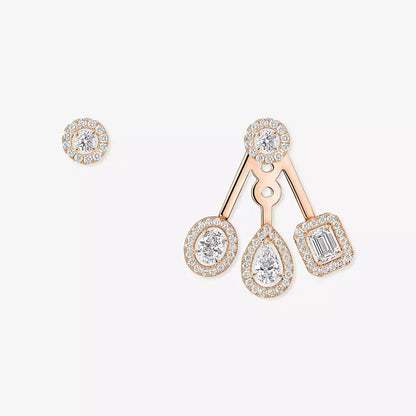 [Glow Jewelry] My Twin Trio  Diamond Earrings