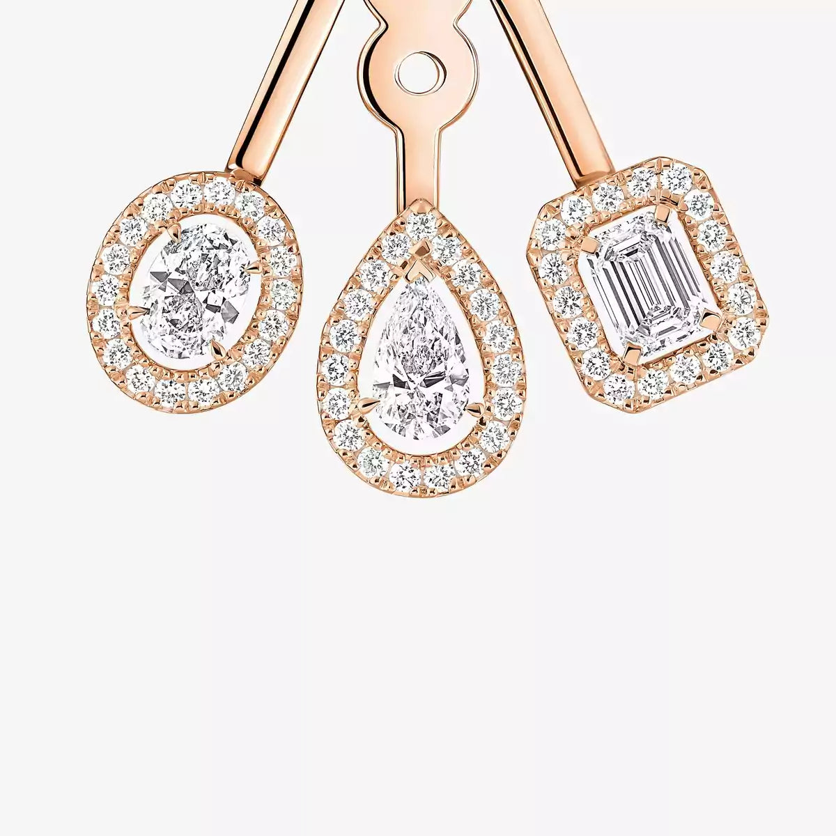 [Glow Jewelry] My Twin Trio  Diamond Earrings