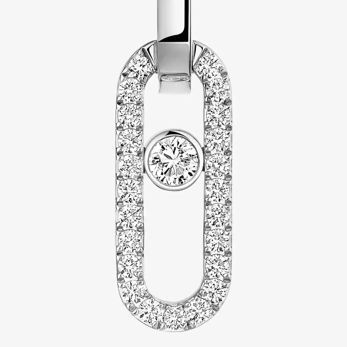 [Glow Jewelry]Move Link Diamond Earrings