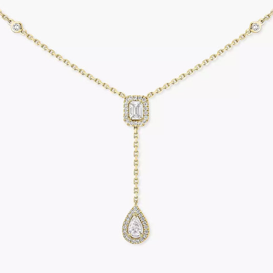 [Glow Jewelry]Gold Diamond Tie Necklace