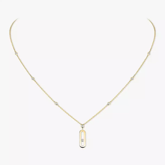 [Glow Jewelry] Move Uno Gold Diamond Long Necklace