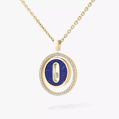 [Glow Jewelry]Lucky Move Diamond Necklace in Rose Gold and White Mother-of-Pearl