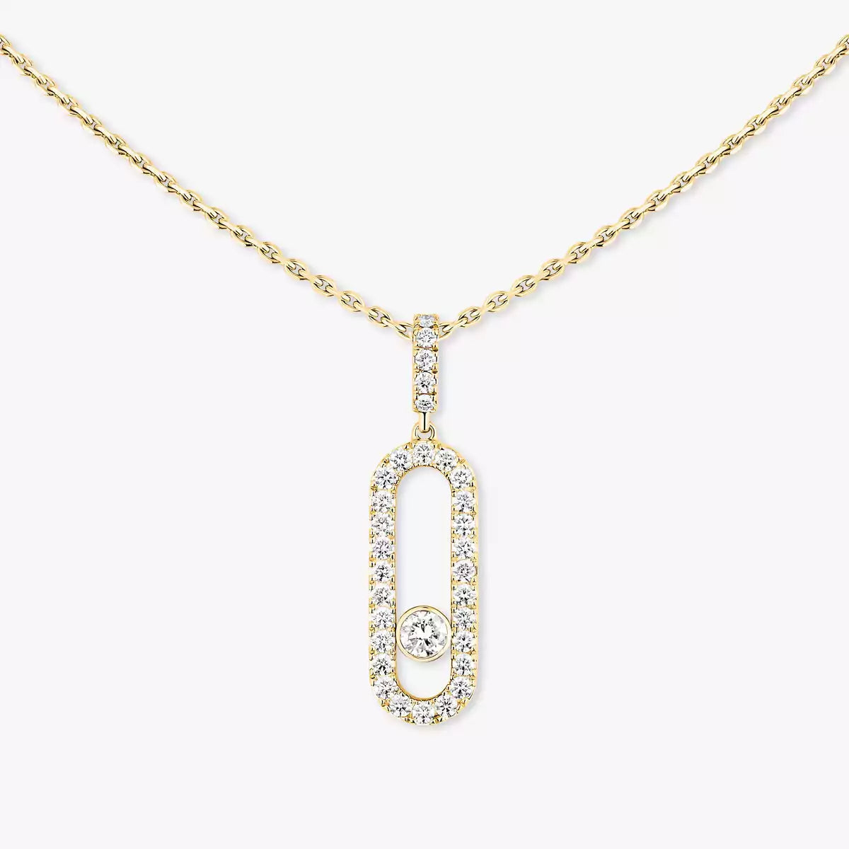 [Glow Jewelry]Move Uno Diamond Necklace in Rose Gold