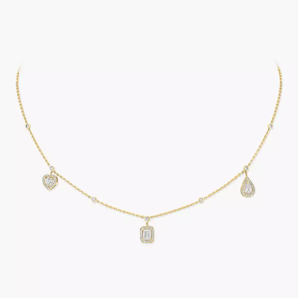 [Glow Jewelry]My Twin Diamond Necklace in Silver