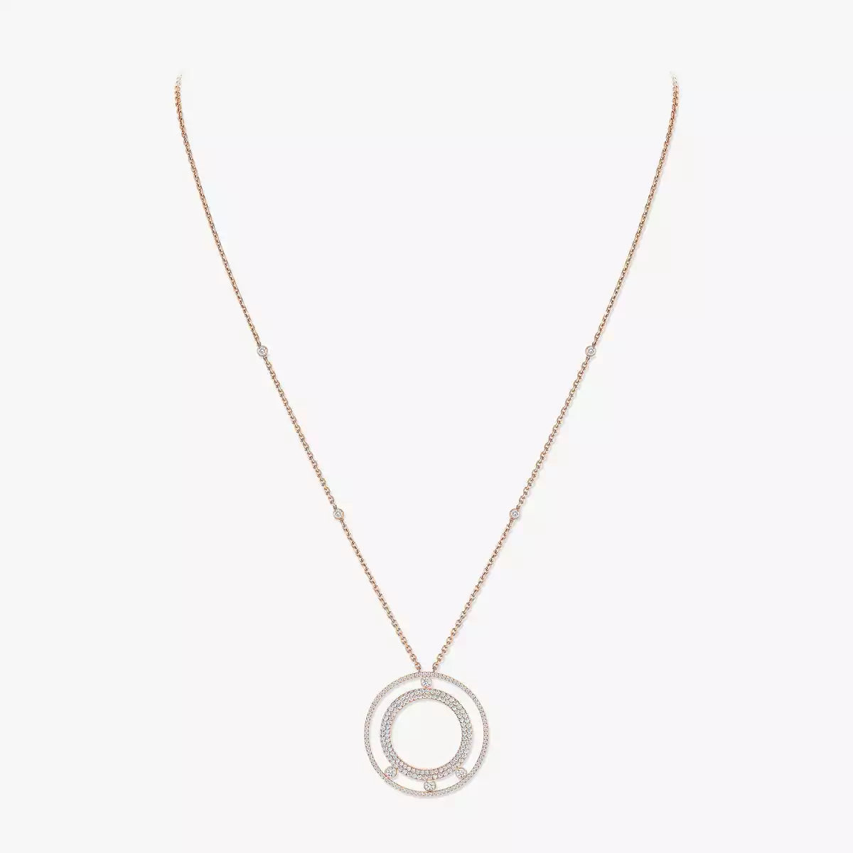 [Glow Jewelry]Move Romane Long Pave_-Set Diamond Necklace