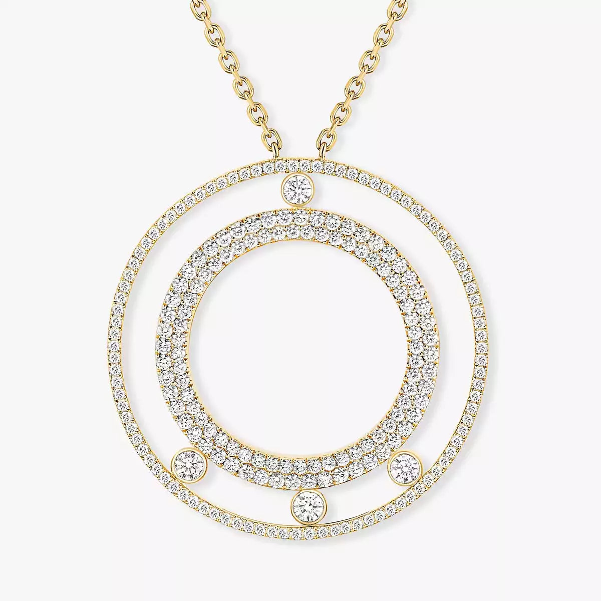 [Glow Jewelry]Move Romane Long Pave_-Set Diamond Necklace