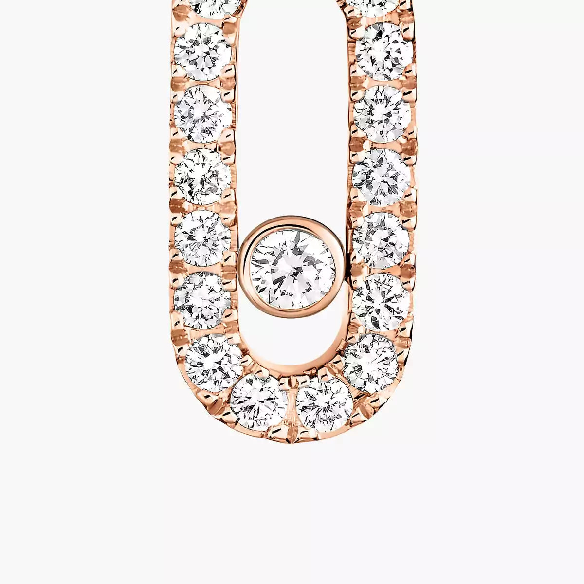 [Glow Jewelry]Move Uno Single Diamond Hoop Earring