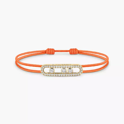[Glow Jewelry]MK Care(s) pink cord pavé bracelet