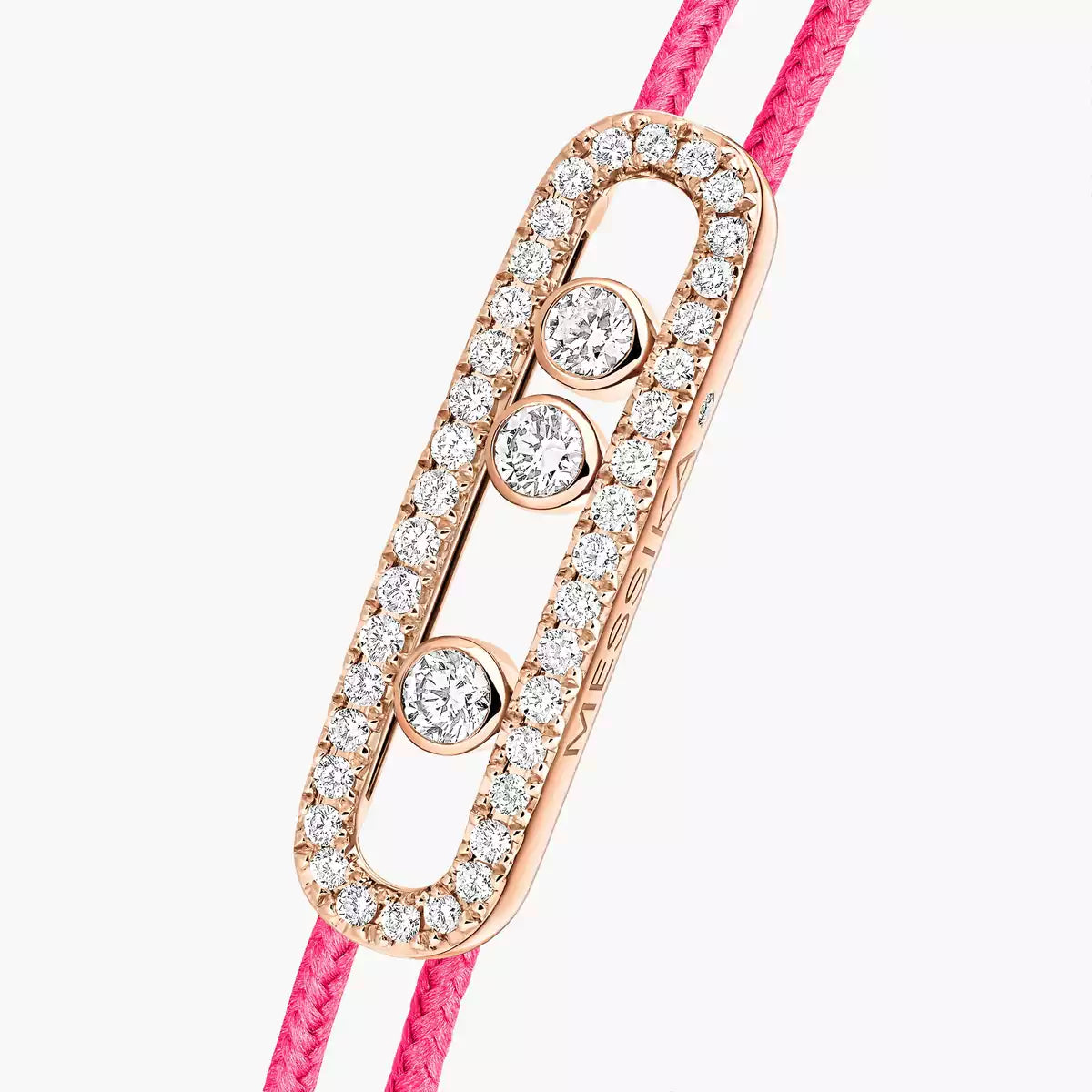 [Glow Jewelry]MK Care(s) pink cord pavé bracelet