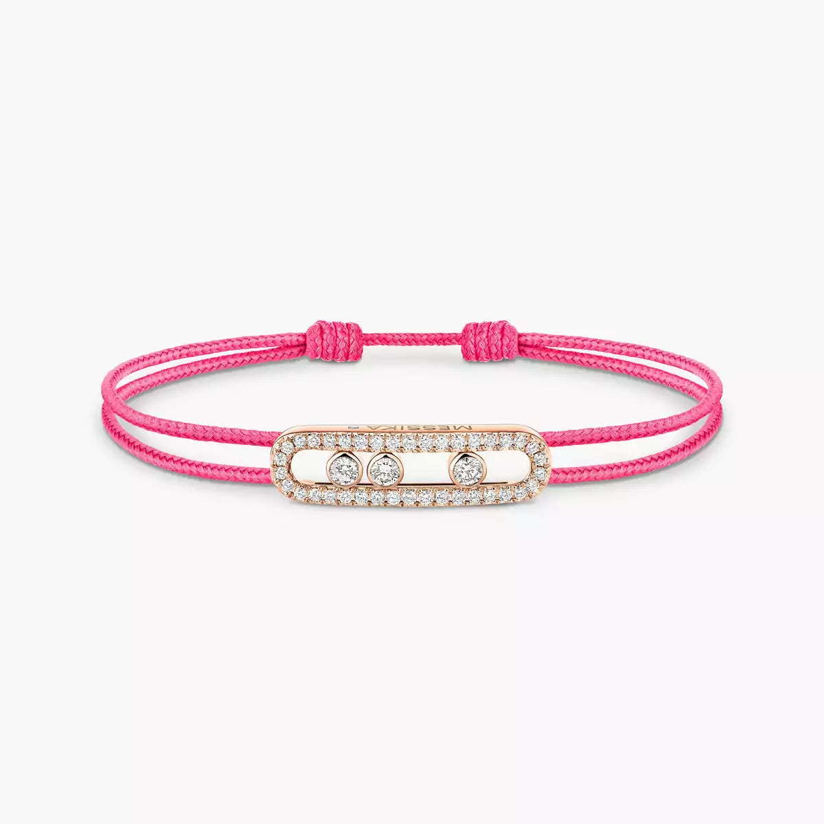 [Glow Jewelry]MK Care(s) pink cord pavé bracelet