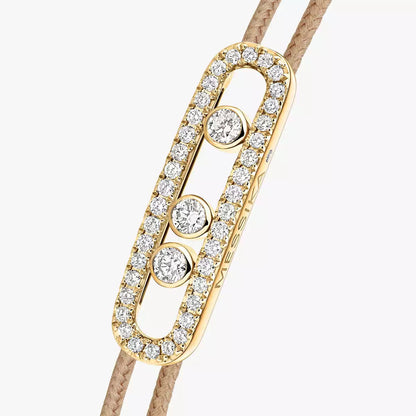 [Glow Jewelry]MK Care(s) pink cord pavé bracelet
