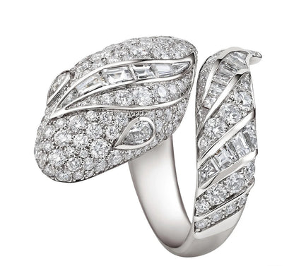 [Glow Jewelry]BRAND NEW LUXURY SILVER SNAKE RING