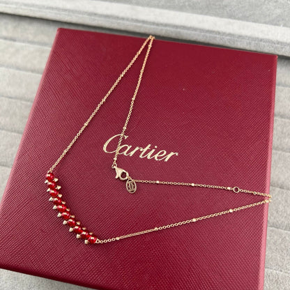 [Glow Jewelry]NEW STUD COLORED GEM PENDANT NECKLACE