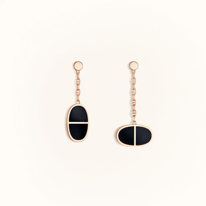 ¡®Glow Jewelry¡¯CHAINE VERSO SCHWARZE KERAMIK-OHRRINGE