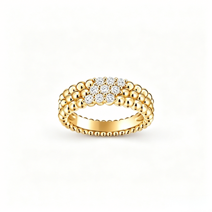 [Glow Jewelry] THREE-ROW DIAMOND RING