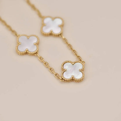 [Glow Jewelry]Neue KOLLEKTION CLOVER WHITE PEARL MOP 5 MOTIV ARMBÄNDER