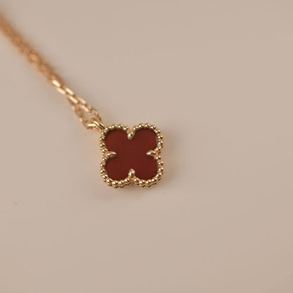 Glow Jewelry, KLEE MINI 9.5MM WEISSER KARNEOL-HALSKETTE