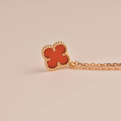 Glow Jewelry, KLEE MINI 9.5MM WEISSER KARNEOL-HALSKETTE