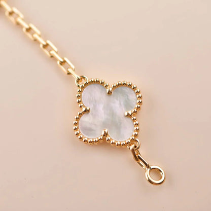 [Glow Jewelry]Neue KOLLEKTION CLOVER WHITE PEARL MOP 5 MOTIV ARMBÄNDER