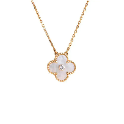 „Glow Jewelry“ KLEE 15MM DIAMANT WEISSE FRITILLARIA-HALSKETTE