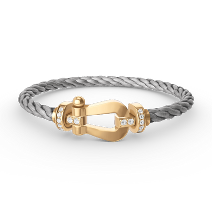 ¡®Glow Jewelry¡¯FORCE LARGE HORSESHOE HALF DIAMOND BRACELET GOLD