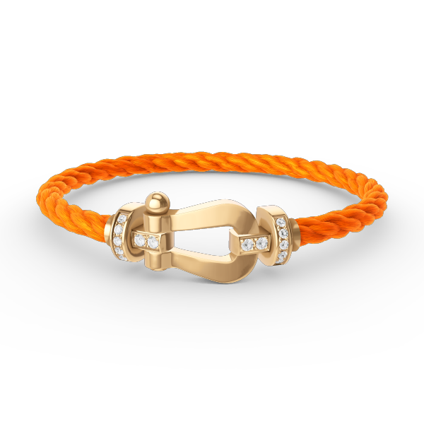 [Glow Jewelry]FORCE LARGE HORSESHOE HALF DIAMOND BRACELET GOLD