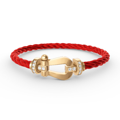 ¡®Glow Jewelry¡¯FORCE LARGE HORSESHOE HALF DIAMOND BRACELET GOLD