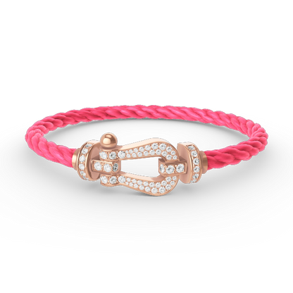 ¡®Glow Jewelry¡¯FORCE LARGE HORSESHOE FULL DIAMOND BRACELET ROSE GOLD
