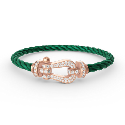 ¡®Glow Jewelry¡¯FORCE LARGE HORSESHOE FULL DIAMOND BRACELET ROSE GOLD
