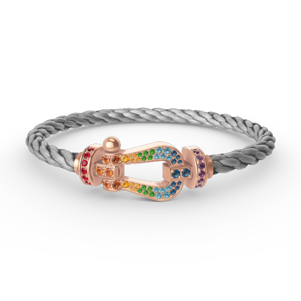 ¡®Glow Jewelry¡¯FORCE LARGE HORSESHOE  COLORED DIAMOND BRACELET ROSE GOLD