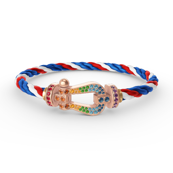 ¡®Glow Jewelry¡¯FORCE LARGE HORSESHOE  COLORED DIAMOND BRACELET ROSE GOLD