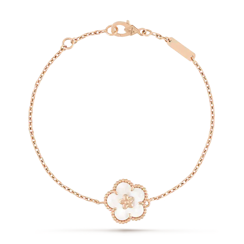 ¡®Glow Jewelry¡¯LUCKY WHITE MOP PLUM BLOSSOM  BRACELET