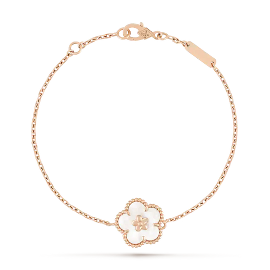 ¡®Glow Jewelry¡¯LUCKY WHITE MOP PLUM BLOSSOM  BRACELET